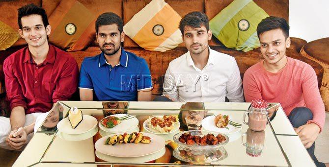 (From left) Siddhant Bhargava, Anirudh Ganeriwal, Devaj Jhunjhunwala and Anik Bhandari