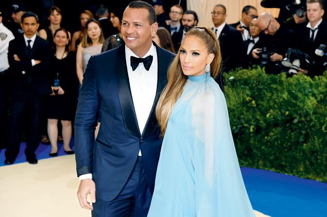 Alex Rodriguez and his girlfriend, Hollywood actress-singer Jennifer Lopez
