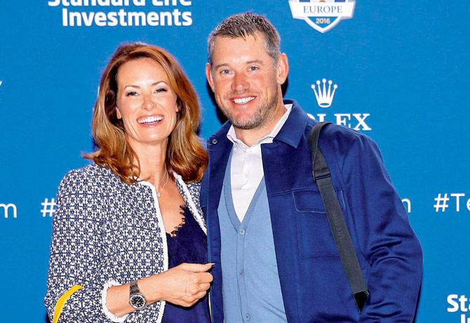 Lee Westwood with his girlfriend Helen Storey. Pics/Getty Images