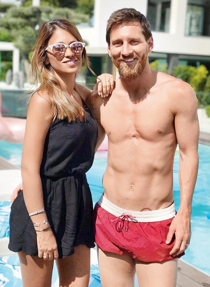 Antonella Roccuzzo and Lionel Messi