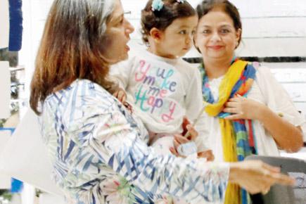 Misha Kapoor's day out with grandmoms Neelima Azeem and Bela Rajput