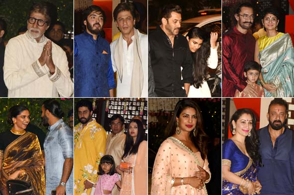 Photos: Bachchans, Khans, other stars at Ambanis