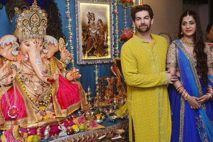Neil Nitin Mukesh and wife Rukmini Sahay's first Ganesh Chaturthi