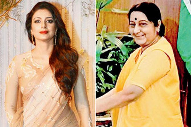Tabu and Sushma Swaraj