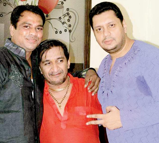 Bakul Chandaria (centre) is said to supply drugs to high-profile people, including big names in the Bollywood film industry