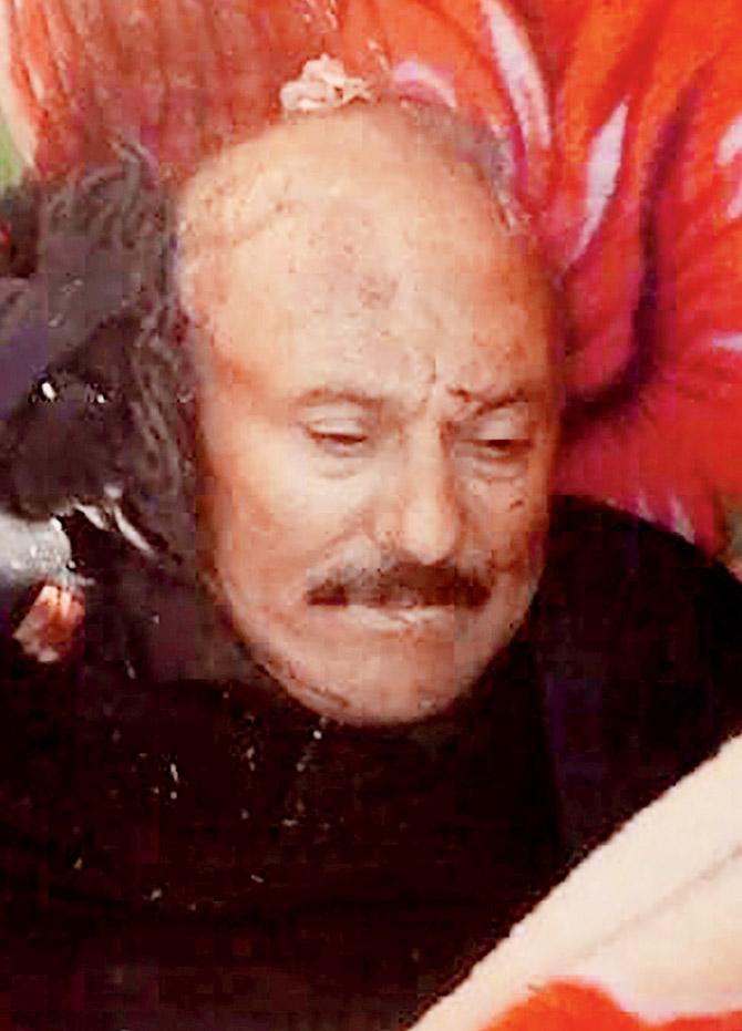An image grab taken from a video reportedly shows the body of former Yemeni president Ali Abdullah Saleh. pic/afp