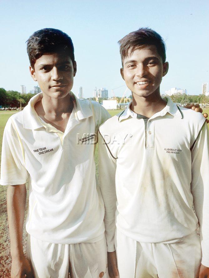 Al-Barkaats Naufil Rozani (left) and Saud Mansoori at Bombay Gym yesterday. Pic/Binaisha M Surti
