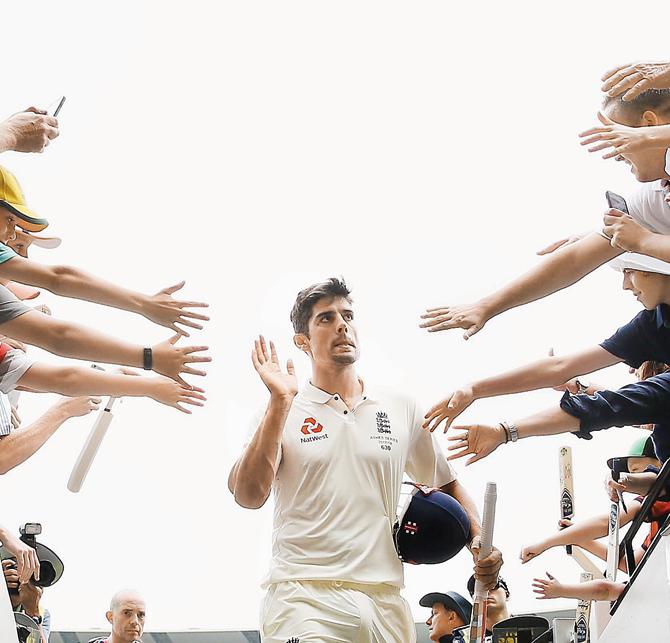 Englands Alastair Cook walks off after the third day’s play during the fourth Ashes Test against Australia at Melbourne Cricket Ground yesterday. Pic/Getty Images