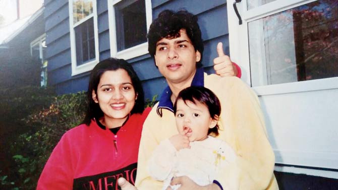 Ilyasi with wife Anju and daughter Aaliya