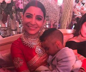 Adorable! Anushka Sharma takes care of Shikhar Dhawan's baby at her reception