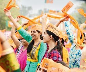 Gujarat poll results: State BJP workers began celebrating on Sunday night