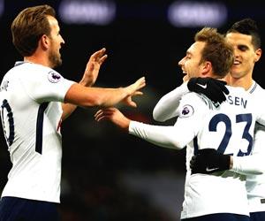 EPL: Kane scores twice as Tottenham hit form to thrash Stoke