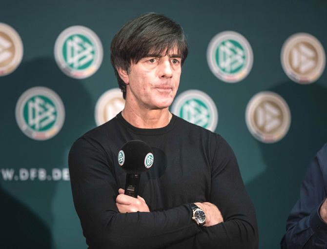 German national football headcoach Joachim Loew attends a press conference of the German Football Association (DFB) in Frankfurt am Main, central Germany, on November 30, 2017. Pic/AFP