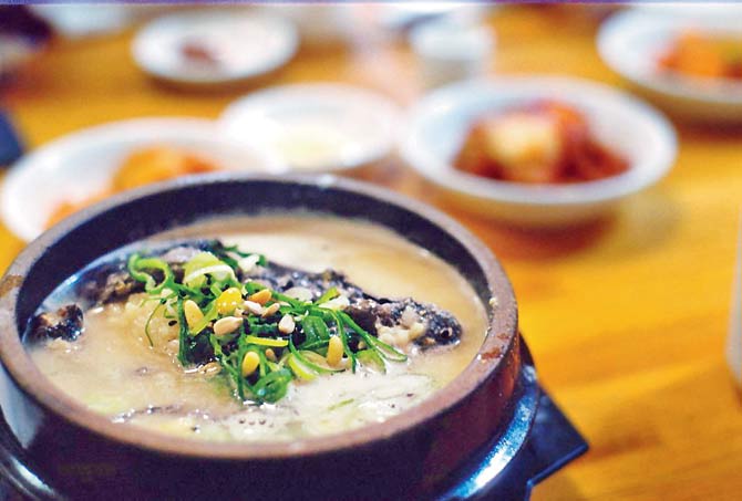 A Korean black chicken soup. Pic/Wikimedia Commons