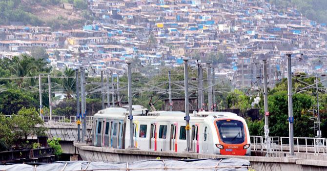 In theory, rakes running on the CSMT-Panvel line will also be able to run on connecting Metro line. File pic for representation