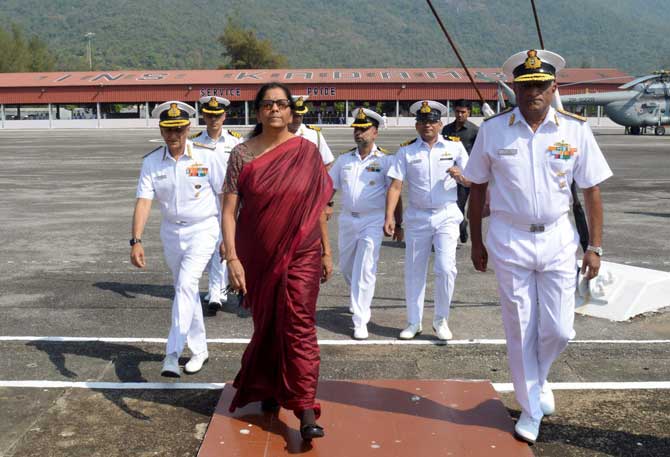Nirmala Sitharaman visits Karwar naval base