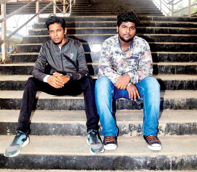 Rappers Cajetan Reddy (Catsbak) and Benjamin Yangal (Mc Benn). Pic/Atul Kamble