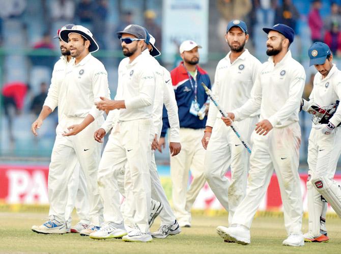 The Virat Kohli-led India have won a record nine Test series in a row following their 1-0 series victory  over Sri Lanka in the recently concluded series. India kick off their SA tour from January 5. PIC/PTI