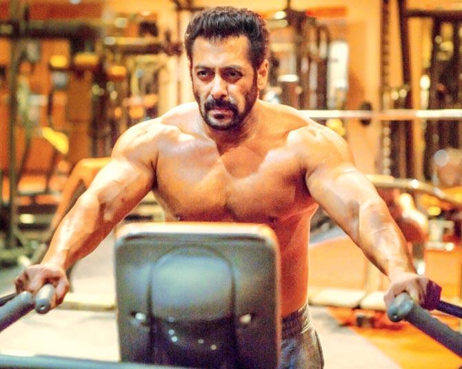 Salman Khan during his workout regimen before the film
