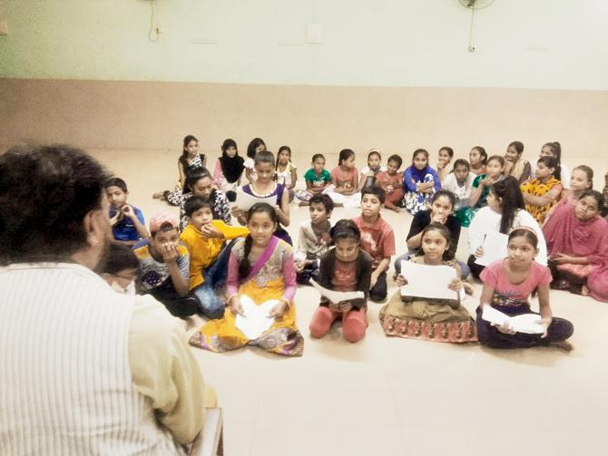 Theatre workshops for children held during rehearsals of Bobby Ki Kahani