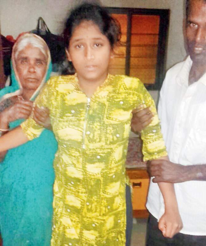 Vijaya Chaugale cannot walk without support because of the cruel punishment