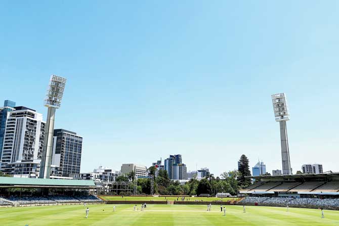 A warm-up match between England and Western Australia XI in progress at the Western Australia Cricket Association (WACA) ground last month. Pic/Getty Images