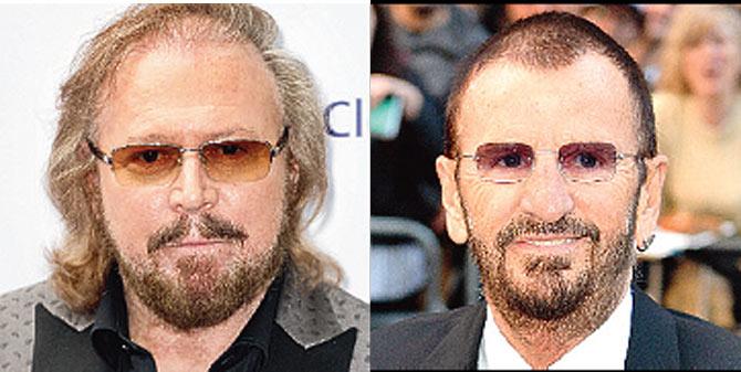 Barry Gibb and Ringo Starr