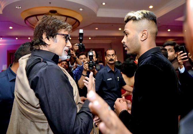 Amitabh Bachchan and Hardik Pandya