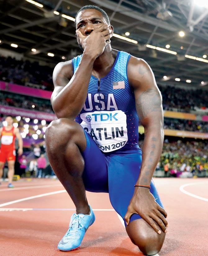 World 100m champion Justin Gatlin. Pic/Getty images