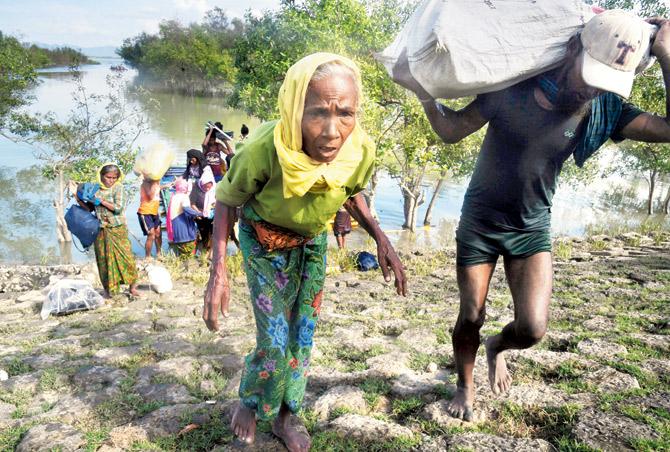 Six lakh Rohingya have fled to Bangladesh. Representation pic/afp