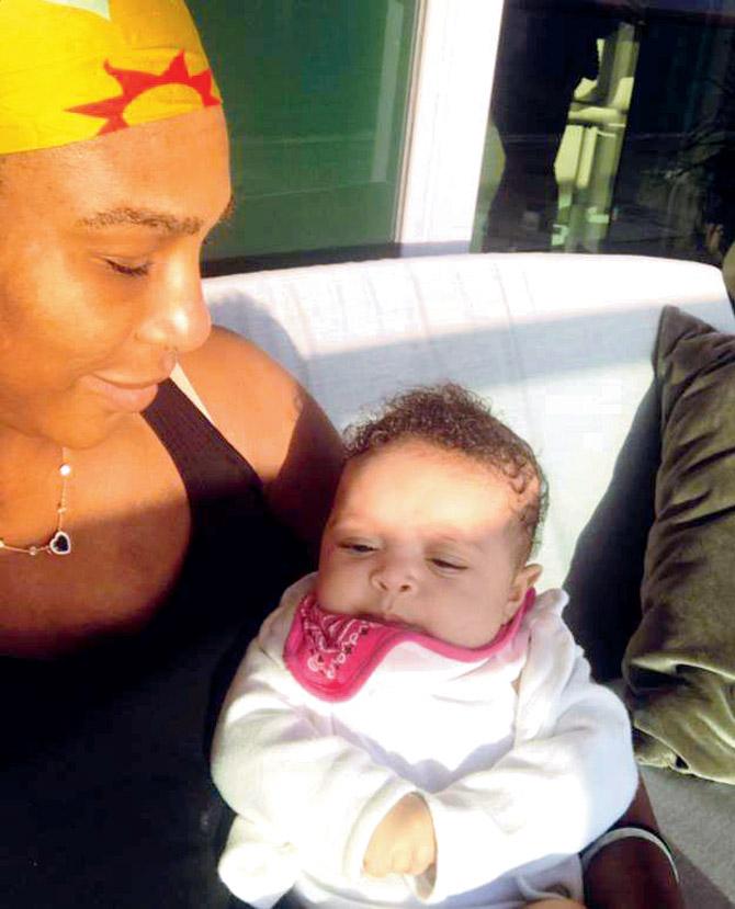 Serena with daughter Olympia 