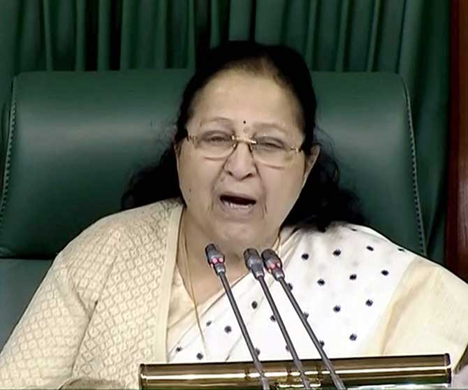 Lok Sabha Speaker Sumitra Mahajan 
