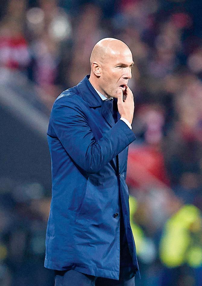 Ral Madrid coach Zinedine Zidane