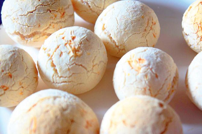Pao de queijos are gluten-free and chewy cheese puffs from Brazil