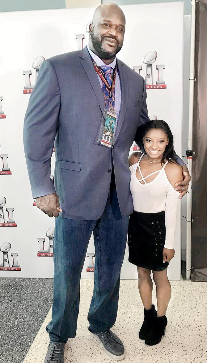 Simone Biles and Shaquille O