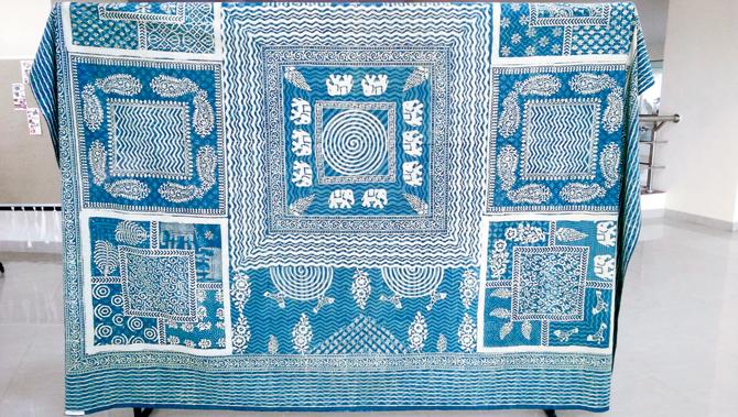 Fabrics printed using the dabu technique