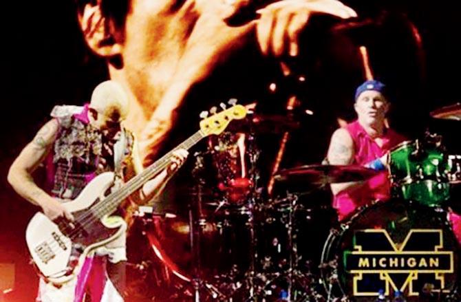 Red Hot Chilli Peppers at a performance in New York
