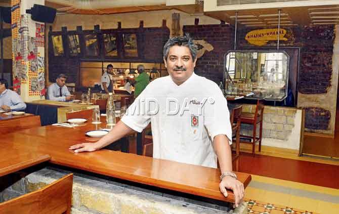 Chef Floyd Cardoz at The Bombay Canteen. Pic/Bipin Kokate