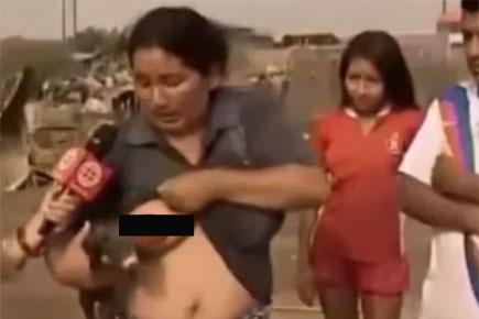 Bizarre video: Woman breastfeeds piglet on live television