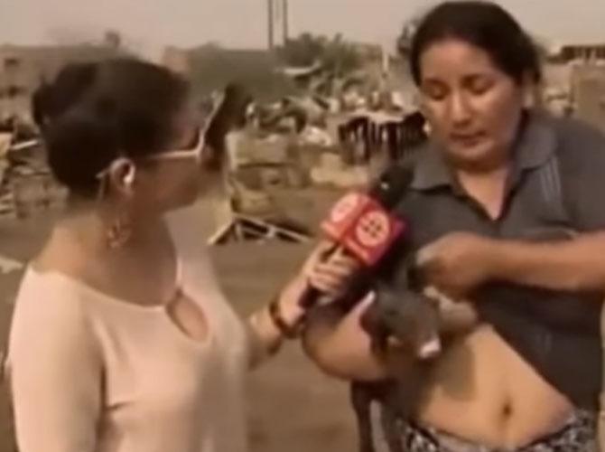 Bizarre video: Woman breastfeeds piglet on live television
