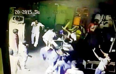 CCTV grabs of the assault on Ghag in December 2015