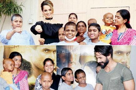 Kangana Ranaut and Shahid Kapoor spread cheer among kids fighting cancer