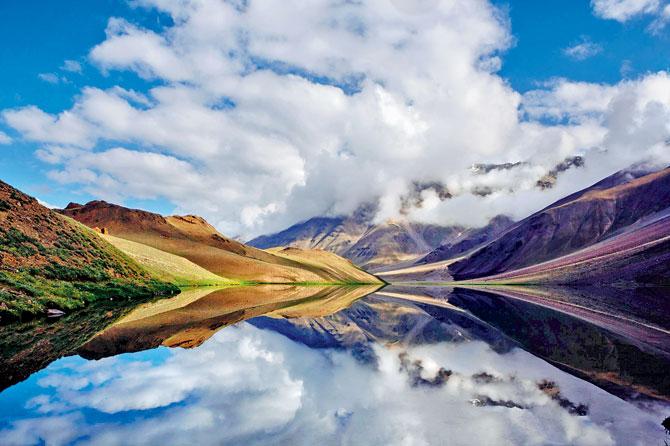 Chandratal Lake is at an altitude of 4,300 m