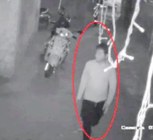 CCTV footage shows the suspect near the house