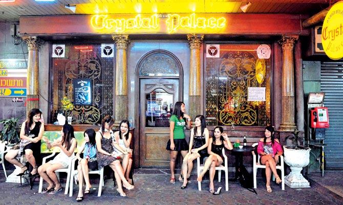 Go-go girls wait for customers at Patpong in 2008. Pic/AFP