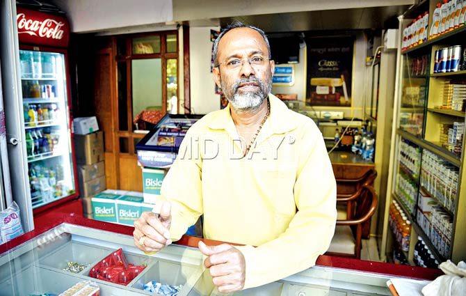 Shop owner Sudhakar Nittekar. Pic/Pradeep Dhivar