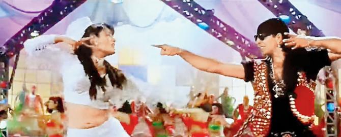 Raveena Tandon and Akshay Kumar in a still from the original song