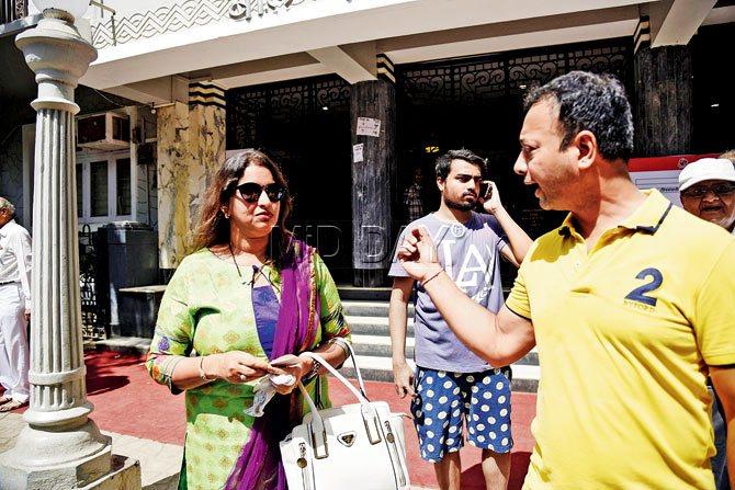 Deepika Ambre and Prathmesh Kowarkar of Shivaji Park returned home dejected on finding their names missing. Pics/Pradeep Dhivar