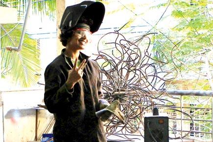 Sculptor Durga Gawde shows you how to transform scraps of metal into art