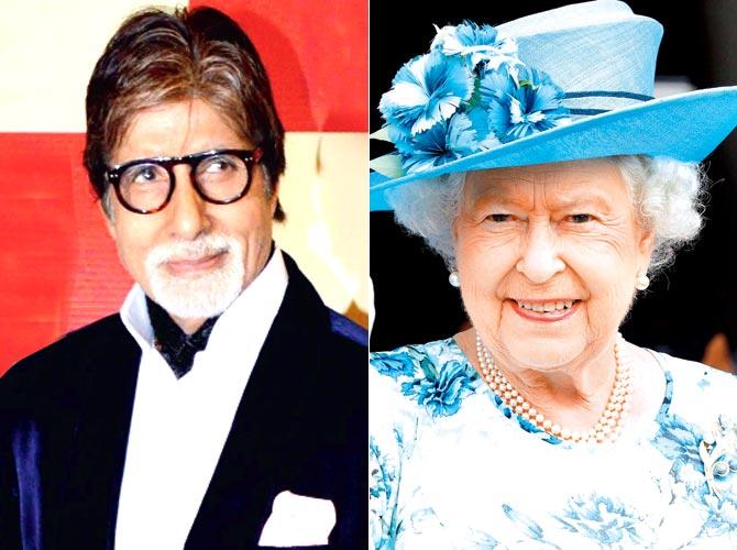 Amitabh Bachchan and Queen Elizabeth II